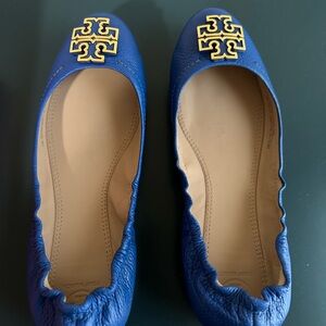 Tory Burch Blue Ballet Flats